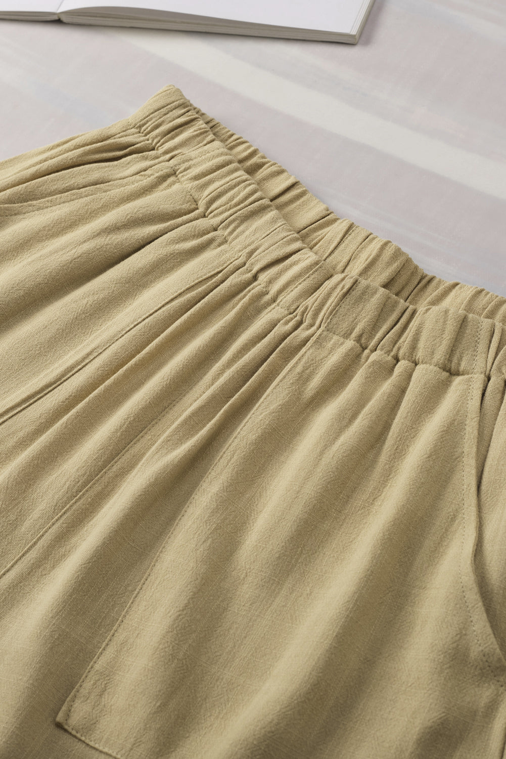 High Waist Pocketed Ruffle Shorts