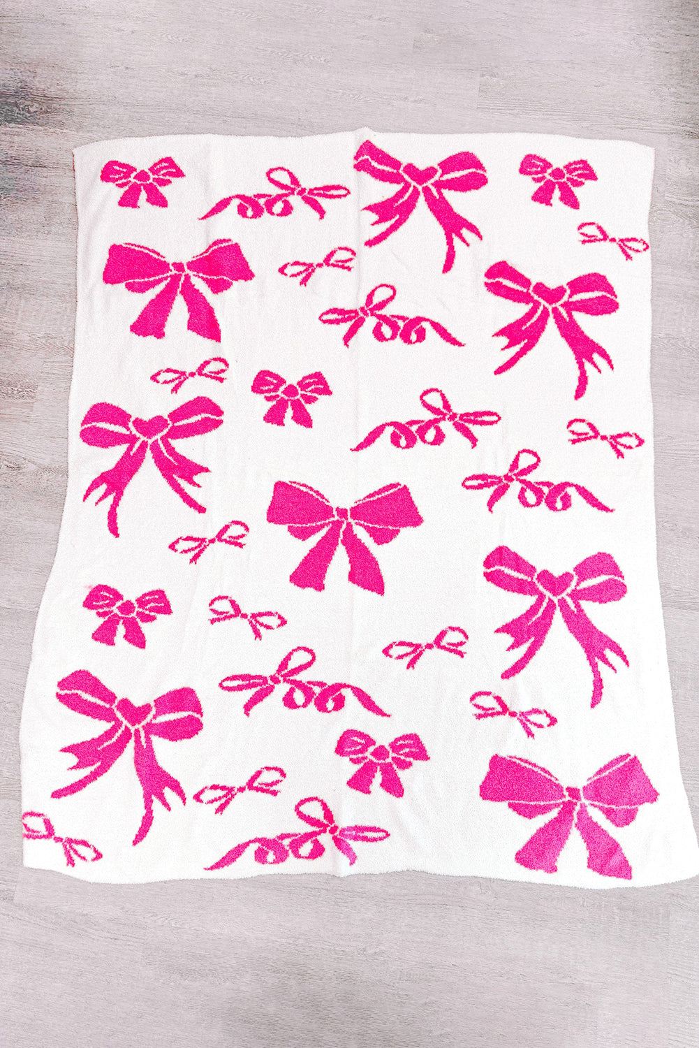 Rose Red Bow Printed Cozy Soft Throw Blanket